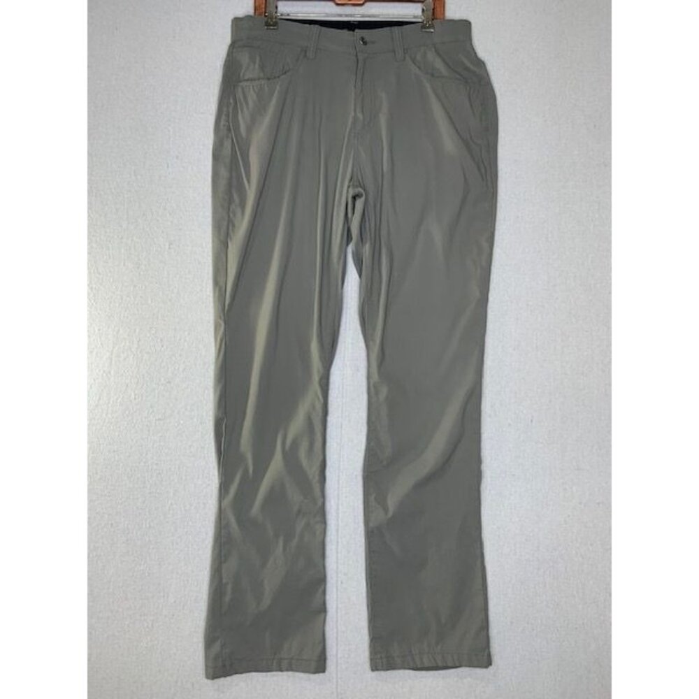 Eddie Bauer Men's Khaki Nylon Hiking Pants 36x34 Lightweight Outdoor Casual Wear